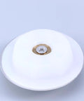 Bathtub Stopper for 40-45mm Holes Stainless Steel with Silicone Seal, top view showing white design and central screw.