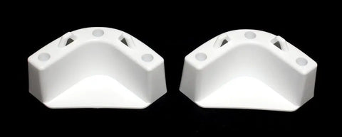 Boat Marine Cooler Mounting Kit Set Of 4 Corner Brackets With Loops For Permanent Mounting Of Coolers, Tackle Boxes And Gear To Boat Floor Or Deck So Your Gear Stays Locked In Place White Finish