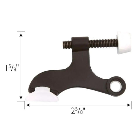Durable Oil Rubbed Bronze Hinge Pin Door Stops 5 Pack Zinc Alloy Adjustable 85 to 125 Degrees Fits Quarter To Five Sixteenths Inch Pins