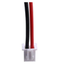 Close-up of wiring for Water Flow Generator Kit Three Pack 12V Regulated Micro Type Hydro Generator, black and red wires.