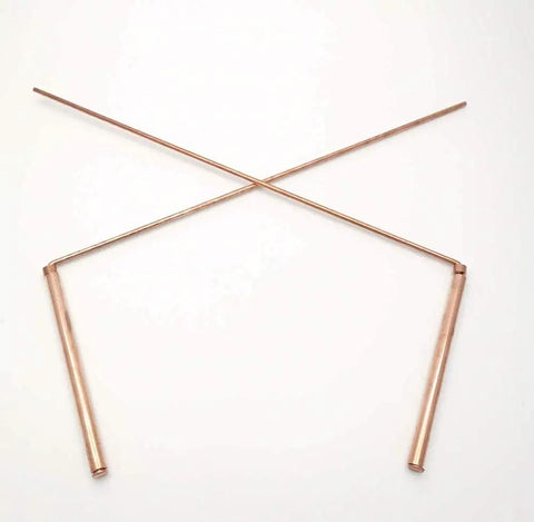2 Pack Copper Dowsing Rods Made From 99.9 Percent Copper With Gift Bag Travel Case Divining Rods For Gold Water Spirits Ghost Hunting And Paranormal Use Pro Grade Set