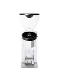 Top Shelf Espresso Grinder Equipped With 50 Millimeter Flat Burrs To Seamlessly Dial In Your Extraction programmable dosing and chrome finish.