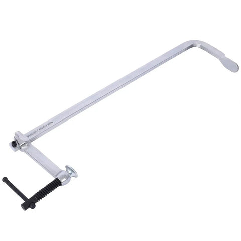 Heavy Duty F Clamp Set With 1400 Lbs Clamping Force Drops Forged Steel Bar Tools for woodworking, featuring a long steel gripping arm.