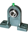 1 1/4 Inch High Center Height Pillow Block Bearing UCPH207-20 with cast iron housing and grease zerk, ideal for industrial machinery.