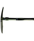 Side view of Beefy Folding Camping Shovel With Wood Saw Edge, High Carbon Steel Entrenching Tool, 18.3 Inch, Green