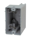 1 Gang Electrical Box for Lighting and Fans, heavy-duty gray box with depth-adjustment screws for wood or metal studs