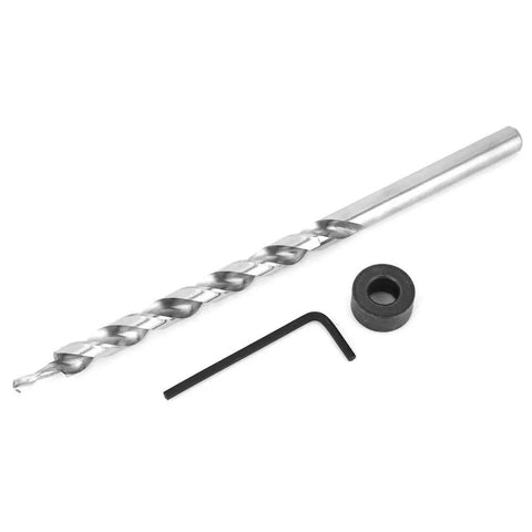 Heavy Duty 9mm Step Drill Bit Set With Wrench And Pocket Hole Jig Template For Smooth Woodworking Projects And Home Improvement Hacks, steel drill bit and wrench