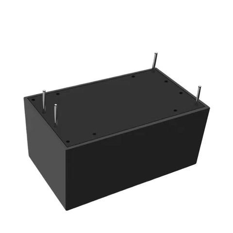 Top Tier 3W Isolated AC DC Switching Power Supply Module Featuring Fast Swap Voltage Picks For Car Ev Charging, compact black case with mounting pins.