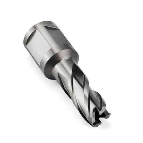 Oscarbide annular cutter with 3/4 in Weldon shank; 1/2 in cutting diameter, 1 in depth of cut for magnetic drill press