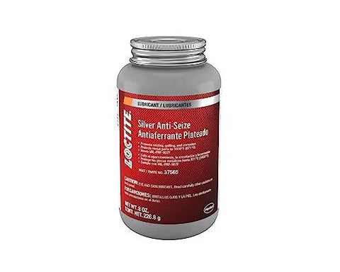 Loctite Silver Anti-Seize lubricant bottle, 8 oz, front view with red label