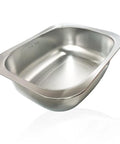 Big 9.9L Stainless Steel Dishpan For Everyday Kitchen Cleanup No Nonsense Dish Tub That Doubles As A Rugged Multipurpose Sink Bowl For Veggie Washing And More In A Durable Rustproof Basin on white background