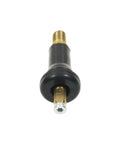 TPMS valve stem assembly for Subaru Forester; brass threaded top, black rubber body.