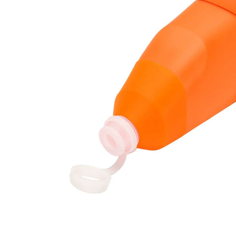 Aerodynamic Cycling Water Bottle 680ml Squeeze Flask Built For Stompin Pavement with a pink nozzle detail for effortless hydration.