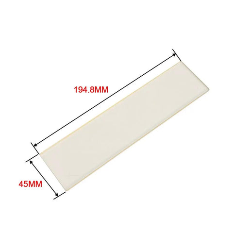 Dead Nuts Reliable Ceramic Glass Platen Liner For Belt Sander Grinder That Slides Right In With No Sweat Super Simple Swap For The Daily Workshop Build Measuring 200 X 50 By 5 Millimeters For Smooth Results shown from top view with dimensions 194.8mm x 45mm.