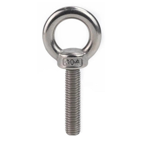 4 Pack M8 Stainless Steel Eye Bolts With Washers And Nuts, Beefy Heavy Duty Ring Eyebolt, 2 Inch Thread Length, 85mm Total Length