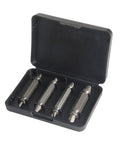 Super Cool 4 Piece Stripped Screw Extractor Kit That Lets You Bust Out Tough Damaged Bolts Fast With Any Drill And Make House Construction Work A Total Breeze, 4-piece steel set in case