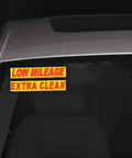 Gas Saver Window Stickers For Auto Dealers Red On Yellow Vinyl Decals 14.5 By 2.75 Inches Weatherproof Windshield Signage