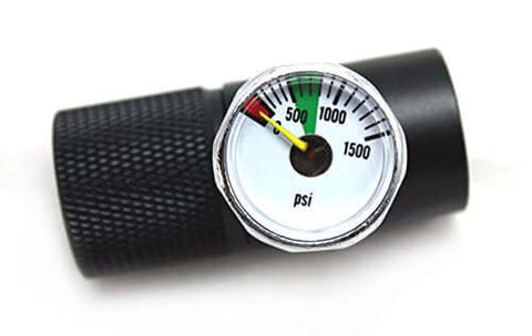 On Off 2 Port CO2 Fill Adapter With 1500 PSI Gauge For Paintball Remote And ASA One Eighth NPT Aluminum 6061 T6