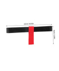 Red Scuba Tank Holder Strap Oxygen Cylinder Carrier For Diving And Snorkeling, Side Mount Accessory, black and red strap with measurements.