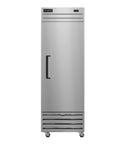 Badass Commercial Single Door Freezer Rock Solid Full Stainless Steel Exterior with smooth rolling caster wheels.
