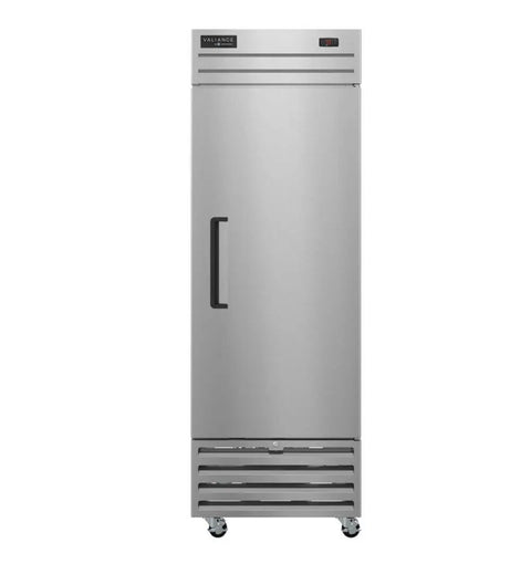 Badass Commercial Single Door Freezer Rock Solid Full Stainless Steel Exterior with smooth rolling caster wheels.