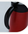 Close-up of handle on Heavy Duty Stainless Steel Vacuum Flask With Secure Handle Leakproof Travel Mug.