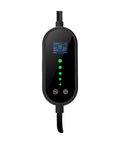 Kick Your Range Up With This Beefy 32 Amp 7Kw Level 2 Evse Portable Charger Featuring J1772 Plugs And Ip65 Shielding shown from front with display and indicators.