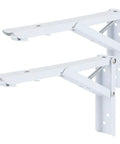 Foldable Metal Wall Shelf Bracket Set 2 Pack With Screws 24Cm By 13Cm Right Angle Triangular Support Space Saver Wall Mount Shelf Brackets