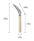 Berry Knife And Weeding Sickle With Lightweight Wood Handle, Stainless Steel Garden Tool Featuring A 4 Inch Deep Serrated Blade