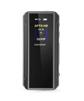 Front view of BTR13 Bluetooth Headphone Amplifier With LDAC AptX Adaptive AptX HD And AAC showing display and controls