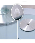 Close-up of 8mm Tempered Glass Lazy Susan Turntable Serving Tray For Restaurants And Banquets Rotating Tabletop With Beefy 300 Kg Capacity