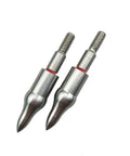 Close-up of 12 Pack Archery Field Points 125 150 Grain Stainless Steel Screw In Arrow Tips For Target Practice Pro Grade Hunting, showing detail