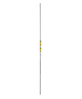 White Aluminum And Vinyl Door Seal Kit With Screw On Top And Sides Blocks Drafts Moisture Dust And Insects, full view of one strip.