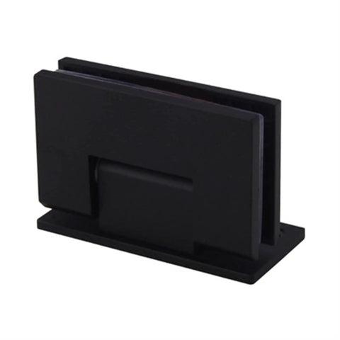 Top Shelf Heavy Duty 90 Degree Glass Door Hinges Engineered For 8 To 12Millimeter Frameless Shower Doors, black rustproof stainless steel clips.