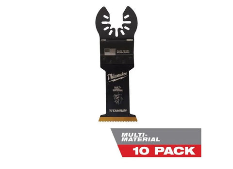 Pro Grade High Carbon Steel Reciprocator Blades Built Tough To Smash Through Wood Metal And Drywall 1-3/8 Inch Ten Pack side view of multi-material blade