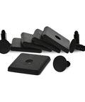 Top Shelf 1.5 X 1.5 Inch Matte Black Plastic Square End Caps For T Slot Aluminum Framing With Quick Snap On Tips