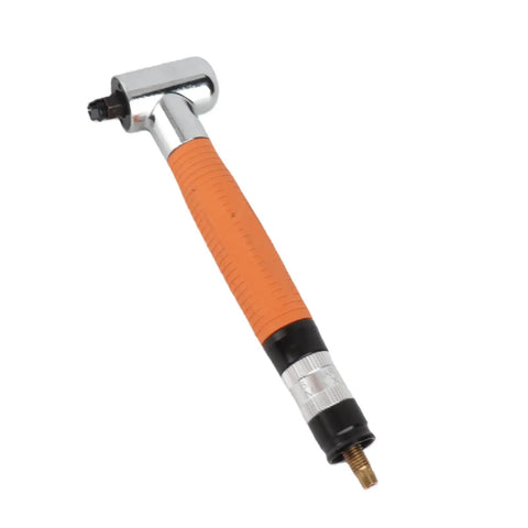 Pneumatic Pencil Die Grinder With 90 Degree Right Angle Air Pen Design, orange ergonomic grip for precision polishing.