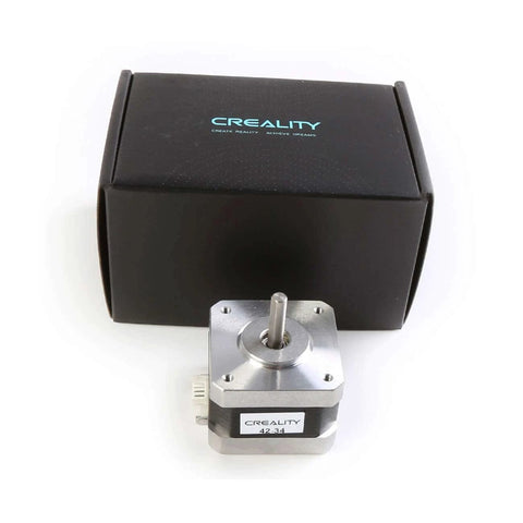 Front view of 3D Printer Stepper Motor 42-34, 2 Phases 0.8A 1.8 Degrees 0.4 N.M 42-34 Stepper Motor with Creality packaging