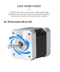 3D Printer 42-40 Stepper Motor, 2 Phase 1A 1.8 Degree 0.4N.M Stepper Motor for 3D Printer Extruder, side view