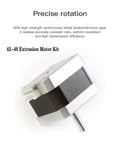 3D Printer 42-40 Stepper Motor, 2 Phase 1A 1.8 Degree 0.4N.M Stepper Motor, side view showing metal frame and shaft