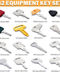 Enhanced 42 Piece Heavy Equipment Key Set for excavators, loaders, and skid steers displayed in a grid