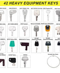 Master 42 Key Heavy Equipment Ignition Key Set For Construction Machines With Wide Compatibility Across Major Brands