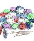 42 Pcs 1 Inch Radial Bristle Disc Kit With 3mm Shank For Rotary Tools Deburring Cleaning Finishing And Polishing Jewelry Wood Metal Surfaces