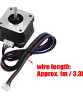 42BYGH34 Bipolar Stepper Motor 1.8 Degree 12V 1.3A 0.30Nm with 1m wire for 3D Printers, showing motor body and wiring