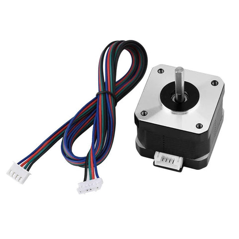42BYGH34 Bipolar Stepper Motor 1.8 Degree 12V 1.3A 0.30Nm with cables for 3D printers, showing motor and wire connectors.