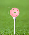 Practice Golf Balls 24 Pack, 42mm Plastic Golf Balls, pink ball on tee for backyard training and swing practice, multicolor set