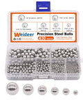 Premium 430 Piece Stainless Steel Ball Assortment Kit With Six Precision Sizes For Bearings And Bicycle And Auto Parts 1/4 Inch 7/32 Inch 3/16 Inch 5/32 Inch 1/8 Inch 3/32 Inch Made From 304 Stainless Steel With Smooth Burr Free Finish Weideer K086430