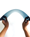 Hands bending 430 Stainless Steel Magnetic Mounting Plates 12 x 6 Inches 0.5mm Thick Mirror Finish for Kitchens and Offices