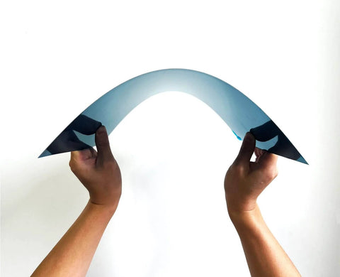 Hands bending 430 Stainless Steel Magnetic Mounting Plates 12 x 6 Inches 0.5mm Thick Mirror Finish for Kitchens and Offices