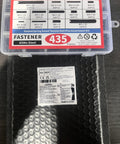 Premium 435-Piece Roll Pin Set By AIMUNOK with black oxide 65Mn steel pins in labeled storage box on table, fastening kit M1.5-M6.